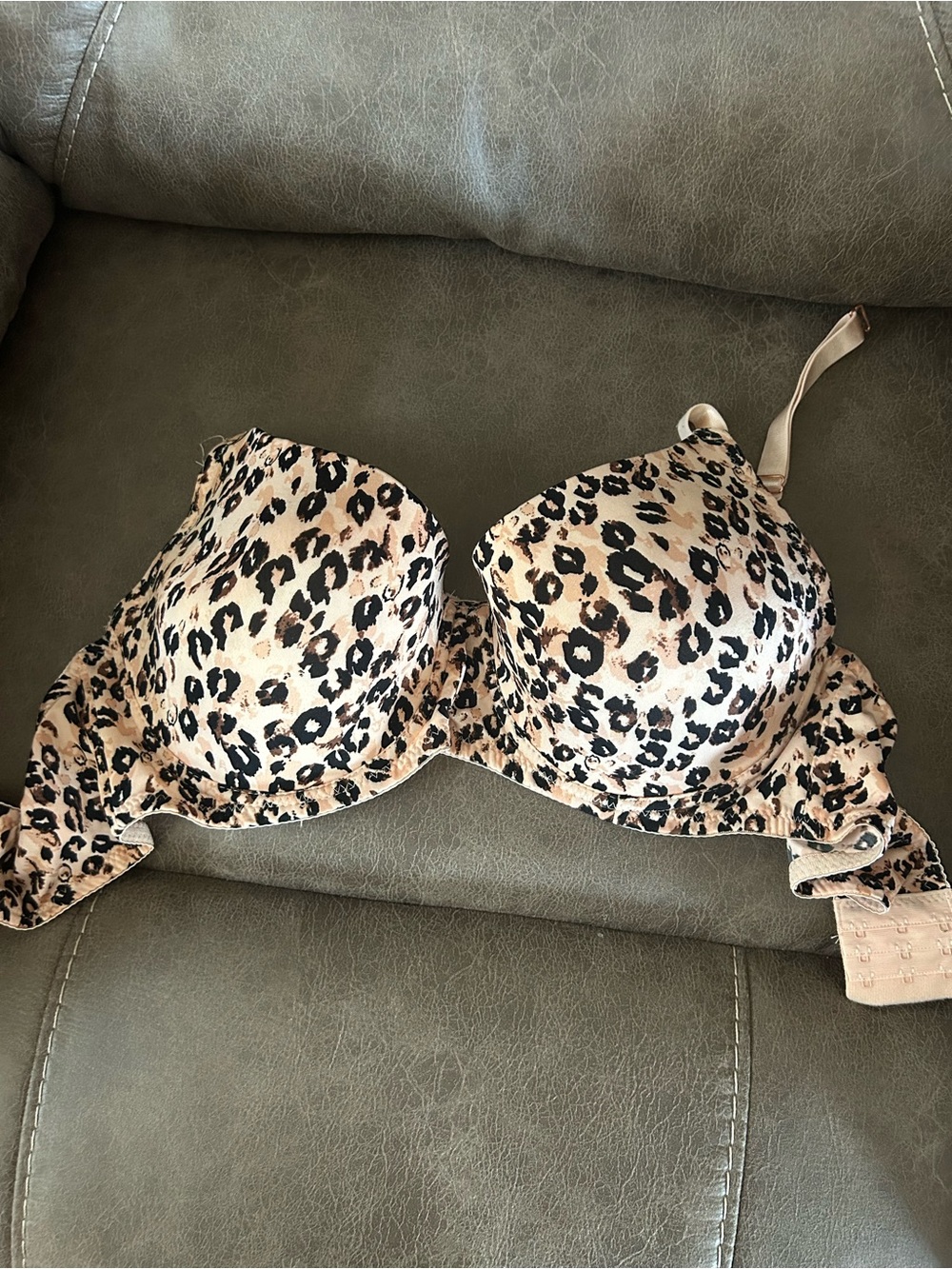 Unlisted Beige and Black Leopard Push-Up Bra